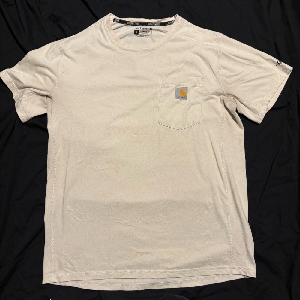 Carhartt Men's Off-White Short Sleeve Pocket Tee